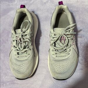 Gray and Purple Running Shoes